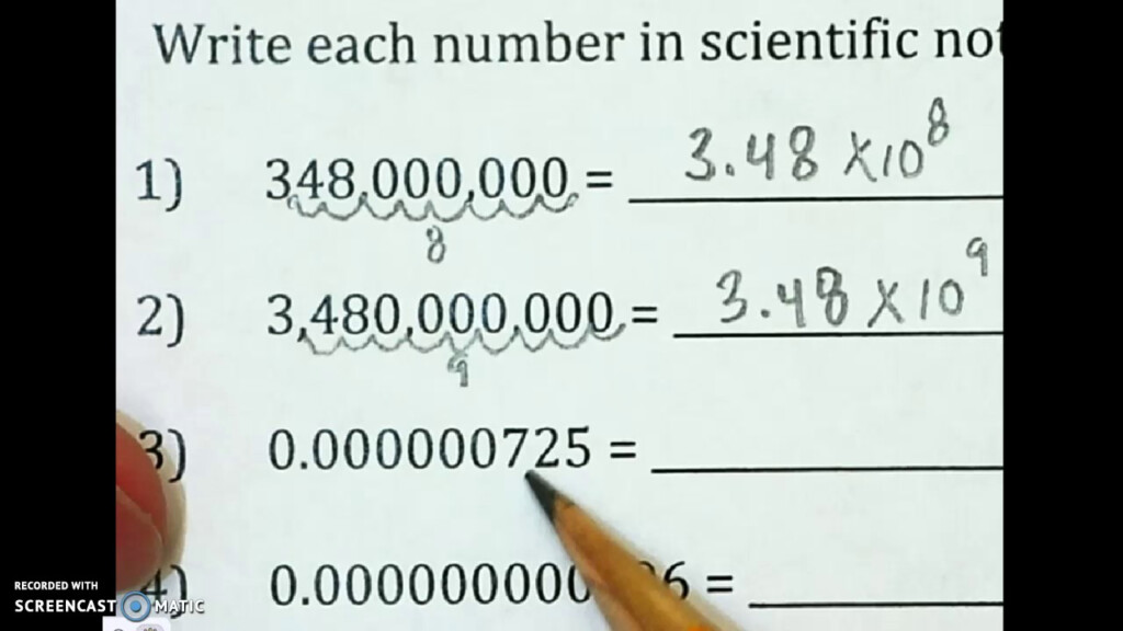 10 6 Writing Numbers In Scientific Notation YouTube