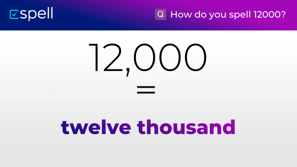 12000 In Words How To Spell The Number 12000 In English