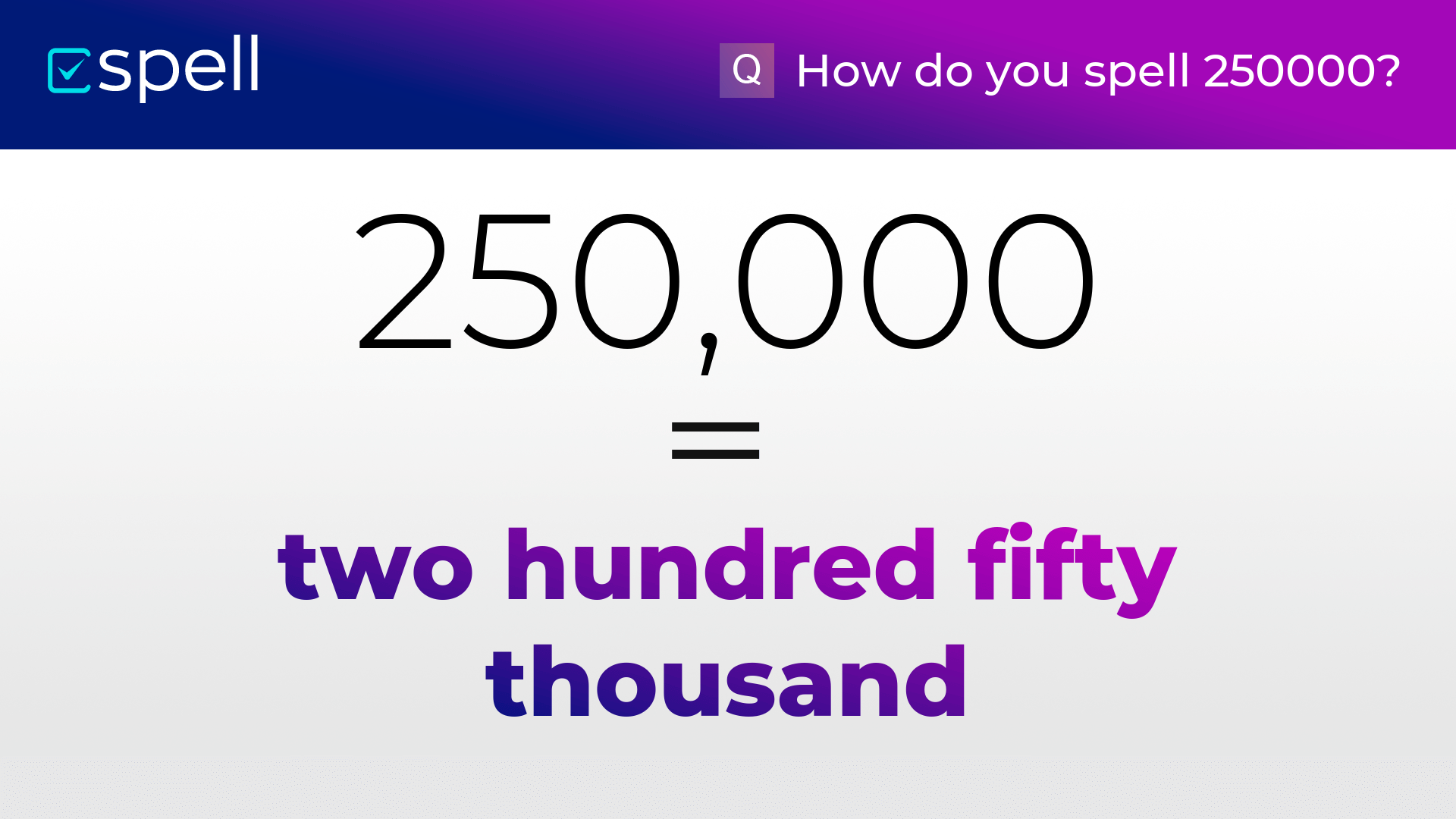 250000 In Words How To Spell The Number 250000 In English