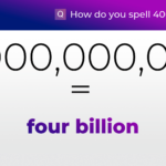 4000000000 In Words How To Spell The Number 4000000000 In English