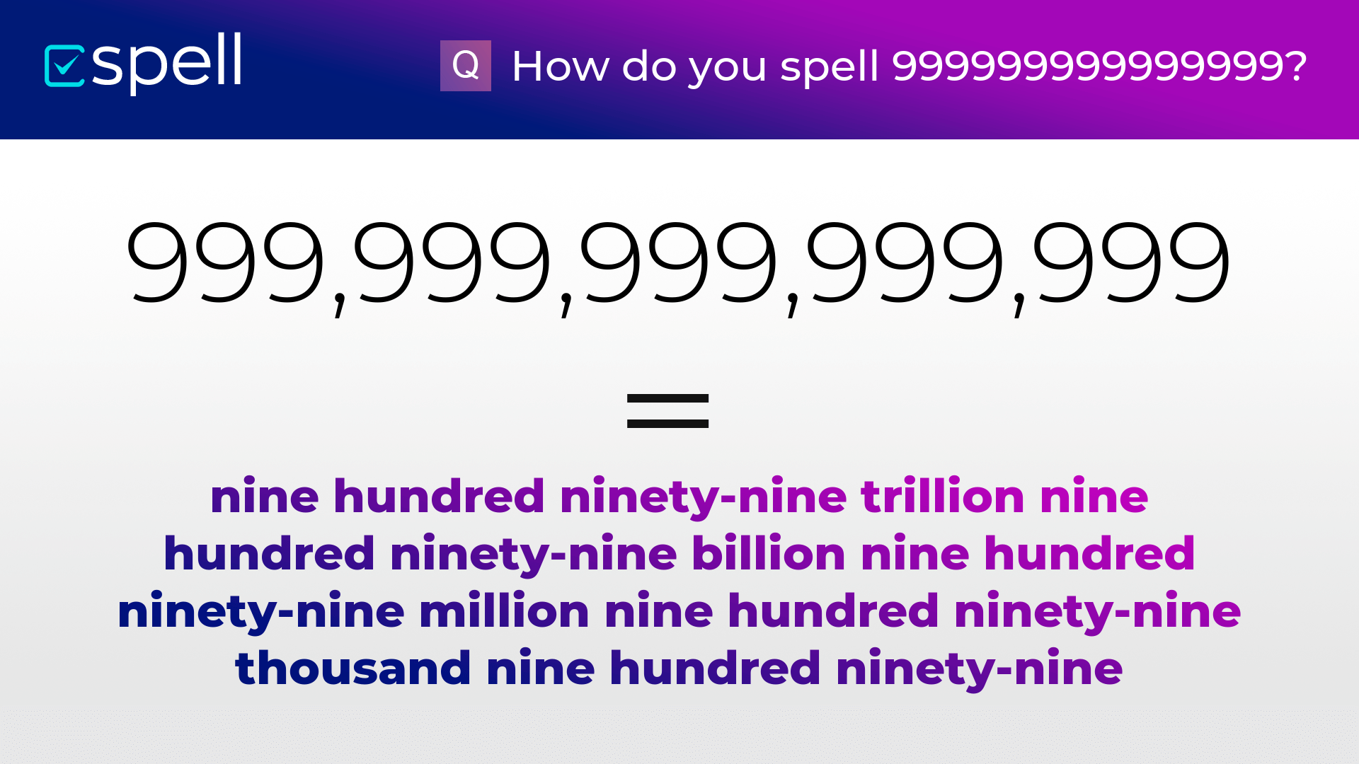 999999999999999 In Words How To Spell The Number 999999999999999 In 