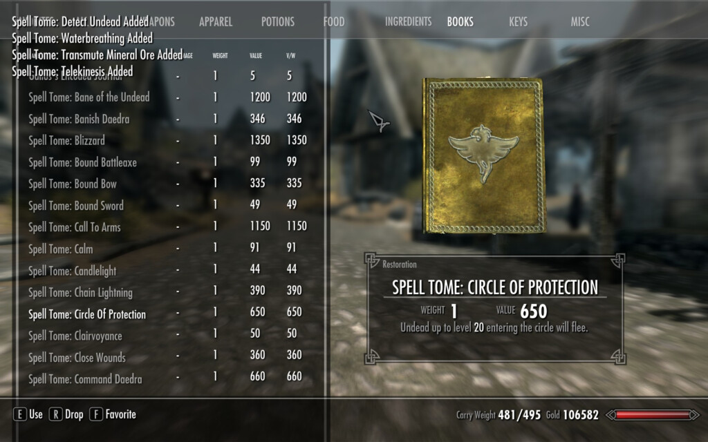 Add All Spells Via Tomes Safe And Tidy At Skyrim Nexus Mods And 