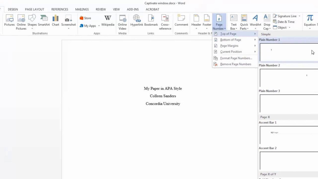 Adding An APA Running Head And Page Numbers In Word YouTube