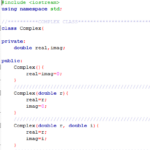 C Program For Complex Numbers Using Class C Programming Tutorial