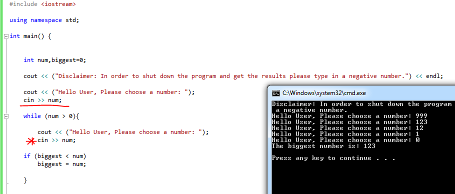 C Write A Program That Will Receive Numbers From The User Until The 