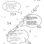 English Worksheets Spelling Out Numbers