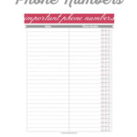 Free Important Phone Numbers Printable Simply Stacie