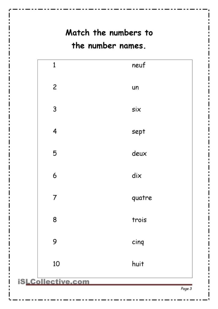 French Numbers 1 20 Printable Worksheets Printable Worksheets