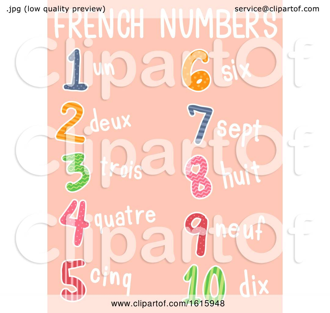 French Numbers One To Ten Illustration By BNP Design Studio 1615948