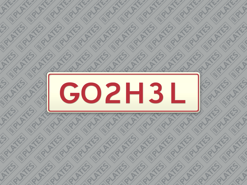 GO2H3L Go To Hell Number Plates For Sale MrPlates