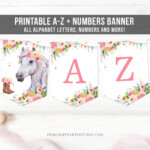 Horse Birthday Banner A Z Alphabet Numbers Banner First Happy Birthday