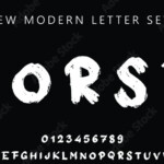 HORSE Elegant Alphabet Letters Font And Number Classic Lettering