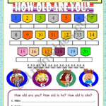 How Old Are You Numbers Age ESL Worksheet By Arielmlee