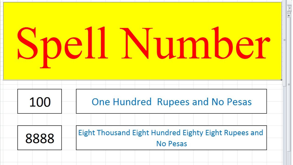 How To Convert Numbers To Words In Excel Formula Spell Number In 