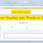 How To Convert Numbers To Words In Excel Formula Spell Number In