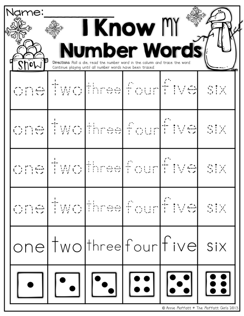 I Know My Number Words Roll Trace And Spell Number Words What A FUN 