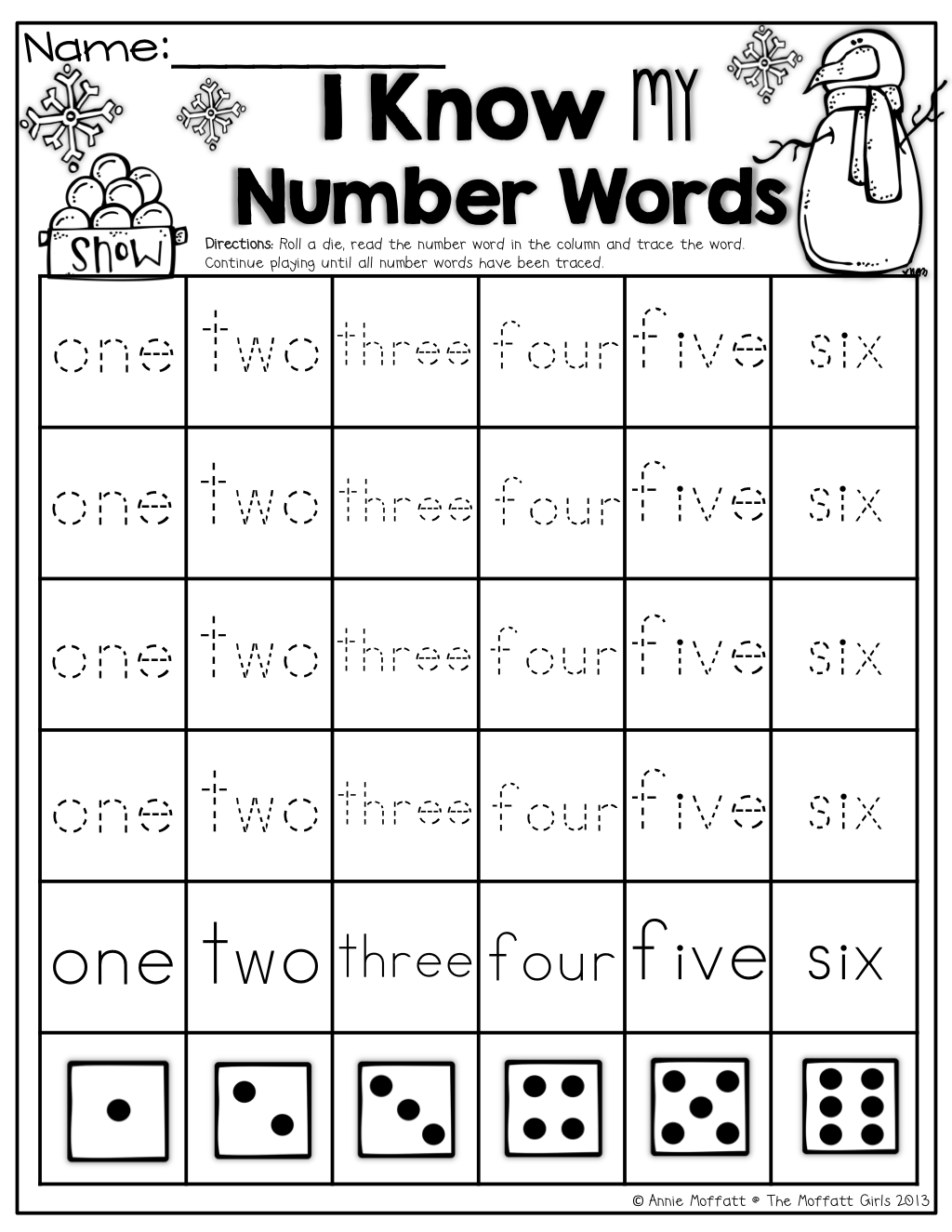 I Know My Number Words Roll Trace And Spell Number Words What A FUN 