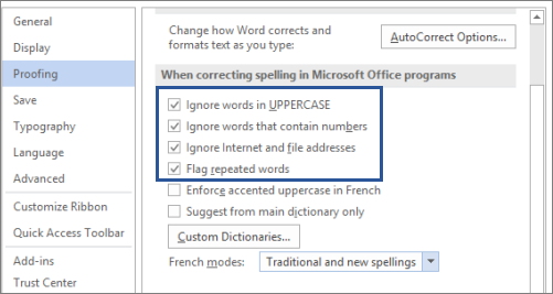 Ignore Uppercase Words Numbers Or Internet Addresses When Checking