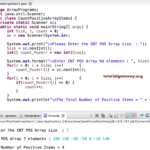 Java Program To Count Positive Array Numbers