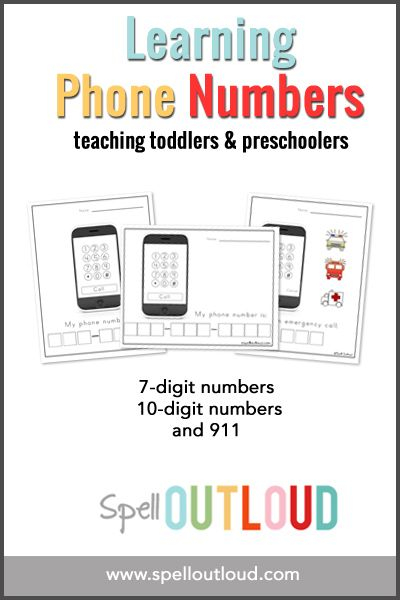 Learning Telephone Numbers Printable Spell Out Loud Teaching Kids 