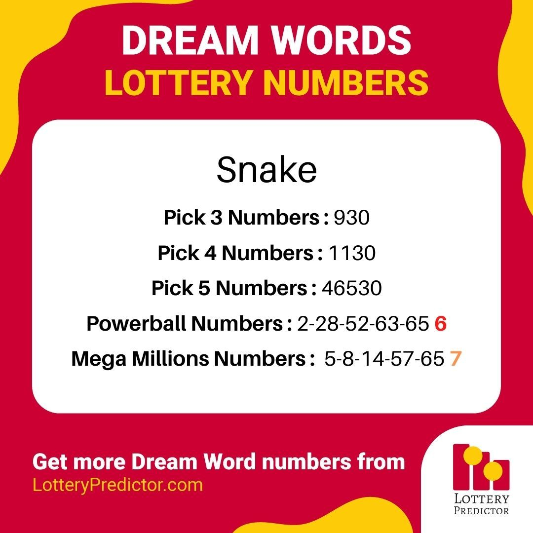 Lottery Dream Numbers If You Are Dreaming About A Snake Play These