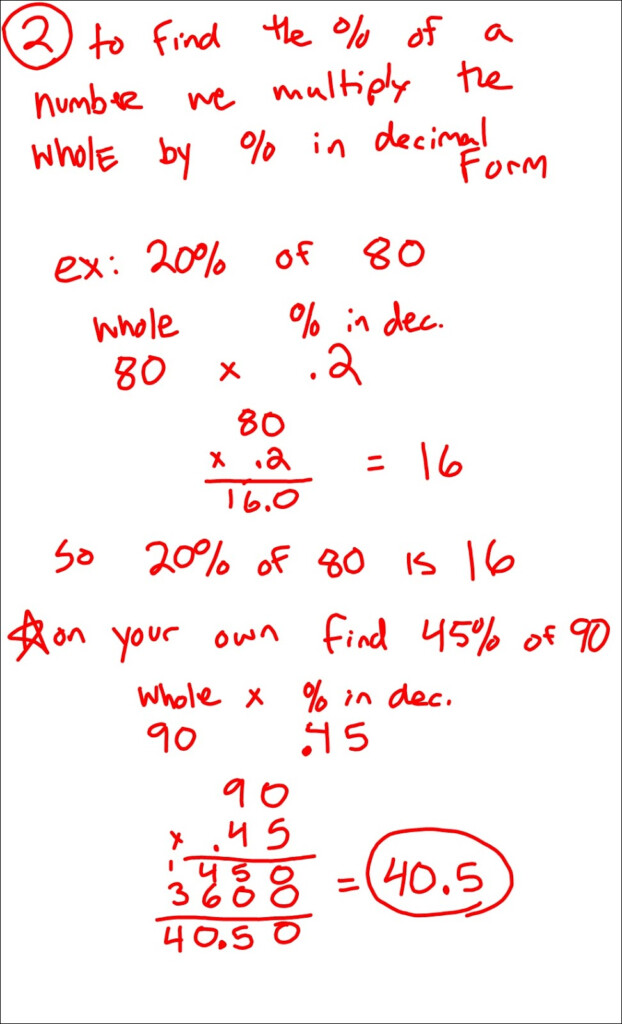 Mr Schoolar Math Percent Of A Number