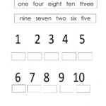 Number In Words 1 10 Worksheet