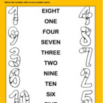 Number Name 1 10 Worksheet