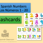 Numbers 1 20 In Spanish Flashcards Teaching Resources