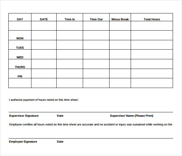 Numbers Timesheet Template 17 Free Sample Example Format Download 