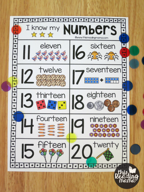 Printable Number Chart For Numbers 1 20 This Reading Mama Numbers 