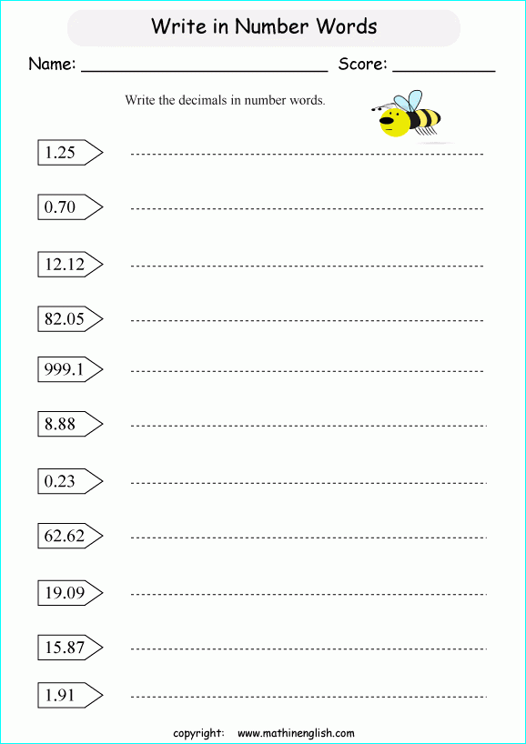 Printable Primary Math Worksheet For Math Grades 1 To 6 Based On The 