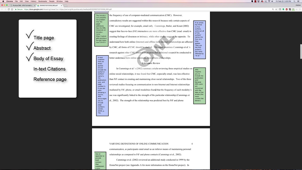 Purdue Owl Apa 7th Edition Sample Paper