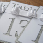 Silver Glitter Cut Out Table Number Etsy