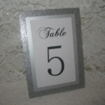 Silver Glitter Silver Shimmer Wedding Table Numbers Set Of 8 Etsy