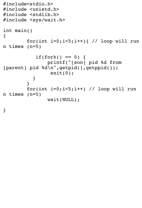 Solved 2 Write A C Program To Execute Multiple Unix Comm