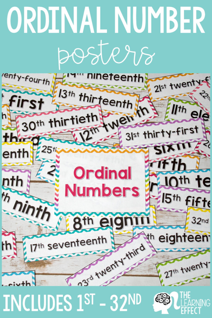 Teach Your Students Ordinal Numbers Including How To Write And Spell 