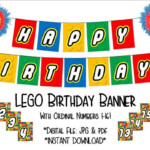 This Sale Is For An Instant Download Of A LEGO Happy Birthday Banner