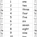 Traceable Number 1 10 For Numbering Lesson Dear Joya Number Words