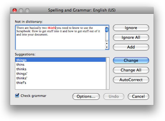 Turning Off Spelling And Grammar Check In Word For Mac Dummies