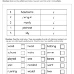 Two Syllable Words Reading Words Worksheet Syllable Worksheet