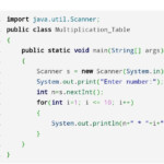 WAP To Print Table Of 1 Java Brainly in