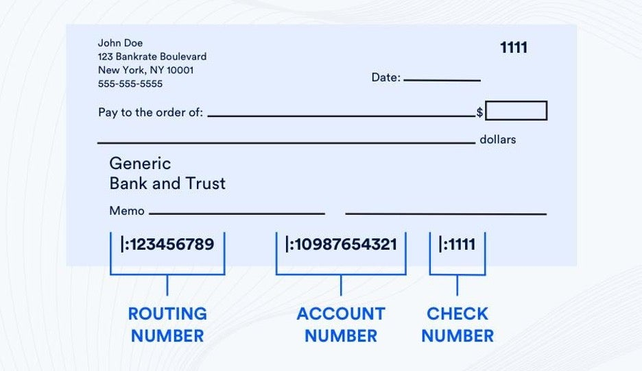 Where Is The Account Number On A Check Bankrate