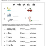 Word Sounds And Syllables Worksheet Kindergarten Worksheets Printable