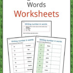 Writing Numbers In Words Worksheets Numbers In Words Writing Numbers