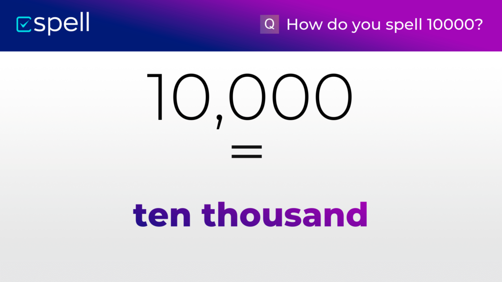 10000 In Words How To Spell The Number 10000 In English