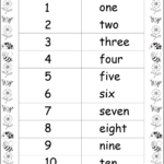 Numbers In Words 1 10 One Worksheet FREE Printable Worksheets