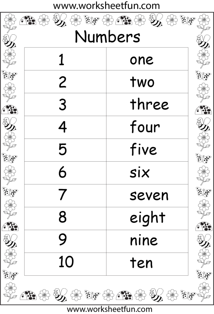 Numbers In Words 1 10 One Worksheet FREE Printable Worksheets 