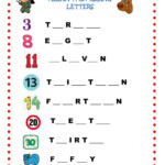 Numbers spelling Worksheet