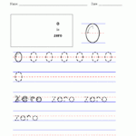 Tracing Guide Number Zero 0